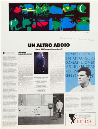 MARIO SCHIFANO Omaggio a Franco Angeli 1988 polaroid 21,8x53 cm archivio...