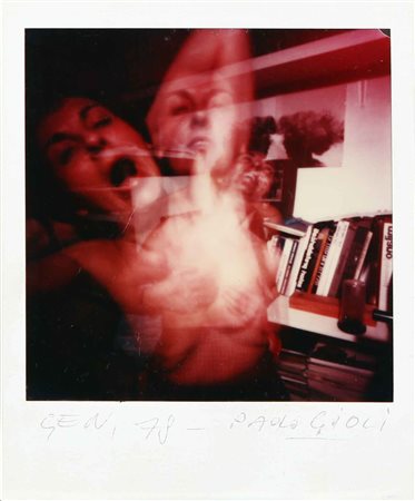 PAOLO GIOLI Ritratto 1978 polaroid 11x9 cm esemplare unico firmato e datato...