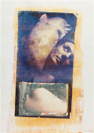 PAOLO GIOLI Senza titolo 1986 polaroid e polaroid su seta - trasferimento...