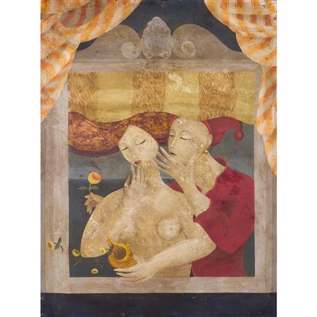 Angelo Maggi Sassari 1958 85x63 cm. "Senza titolo", olio su tavola, entro...