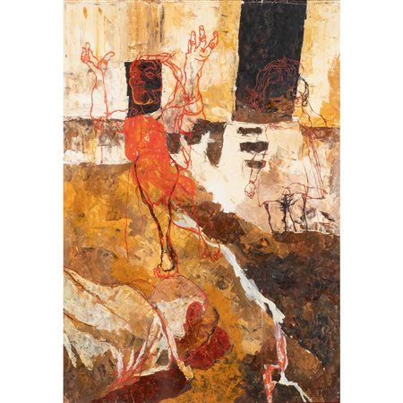 Luigi Guerricchio Matera 1932 - 1996 100x70 cm. "Senza titolo", 1962, olio su...