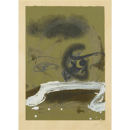 Antoni Tàpies Barcellona 1923 - 2012 70x50 cm. "Senza titolo", litografia a...