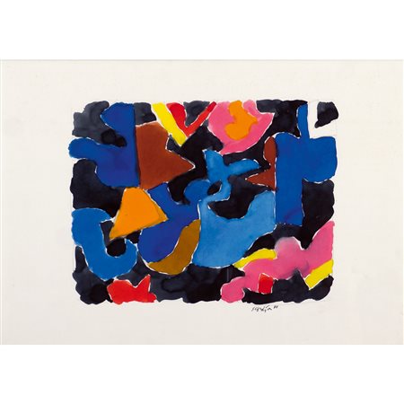 Antonio Scordia Santa Fe 1918 - Roma 1989 35x50 cm. "Senza titolo",...