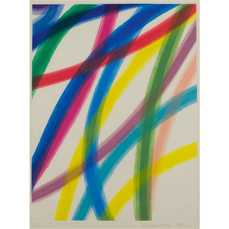 Piero Dorazio Roma 1927 - Perugia 2005 73x58 cm. "Senza titolo", 1990,...