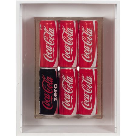 Giorgio Gost 1962 30x20 cm. "Bibite (capsula del tempo)", 2017, lattine di...