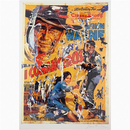 Mimmo Rotella Catanzaro 1918 - Milano 2006 70x100 cm. "I Comancheros",...