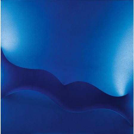 Giuseppe Amadio Todi 1944 100x100 cm. "INOBAO - Blu", acrilico su tela...
