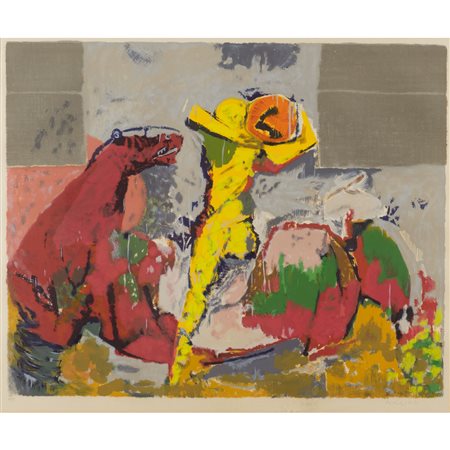 Marino Marini Pistoia 1901-Viareggio 1980 58x71,5 cm. "Orfeo", 1979,...