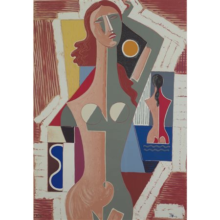Mario Tozzi Fossombrone 1895 - Saint-Jean-du-Gard 1979 95x68 cm. "Figure...