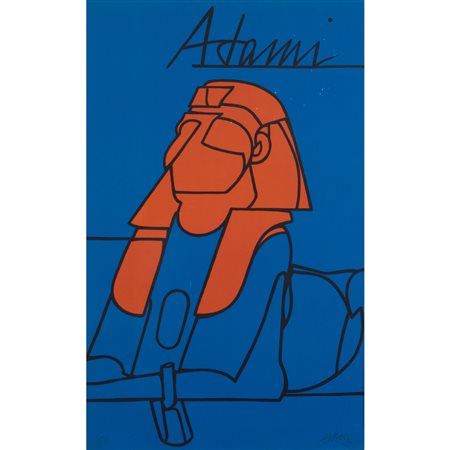 Valerio Adami Bologna 1935 85x70 cm. "La sfinge", litografia a colori es....