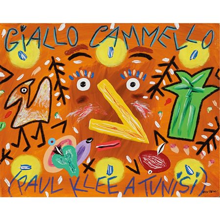 Bruno Donzelli Napoli 1941 40x50 cm. "Giallo Cammello (Paul Klee a Tunisi)",...