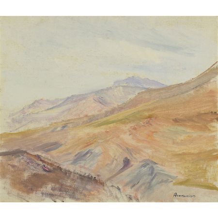 Alfonso Avanessian Teheran 1932-Roma 2009 60x70 cm. "Monti della Armenia",...