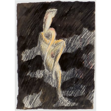 Sandro Chia Firenze 1946 21x16 cm. "Senza titolo", matita e pennarelli su...