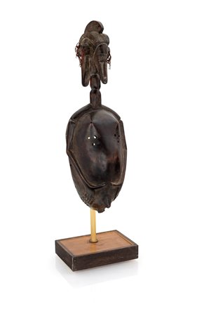 Maschera in legno patinato, Bambara, Mali