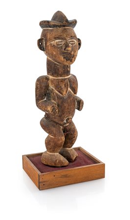 Scultura femminile in legno, repubblica democratica del Congo