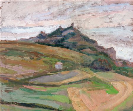 Nino Bertoletti, Paesaggio di San Marino - Il Monte Titano, 1958