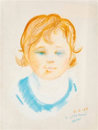 Aligi Sassu, Ritratto di Giulia Manzù, 1965