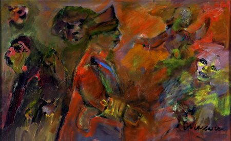 Mino Maccari, Figure con gerarca militare, 