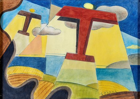 Giulio D'Anna, Aerei Caproni in volo, 1936 ca.