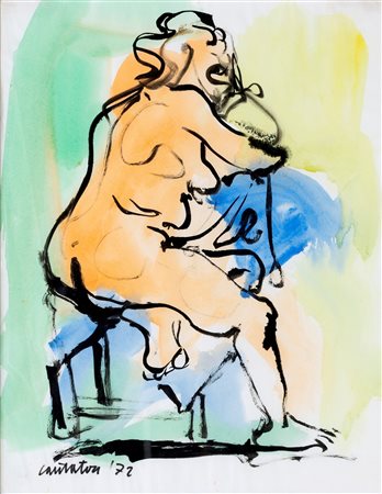 Domenico Cantatore, Figura di donna, 1972