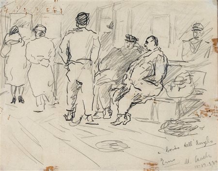 Michele Cascella, A bordo dell'angelo - Ritorno da una visita di D'Annunzio, 1930