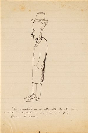 Primo Conti, Uomo con cappello, 1928