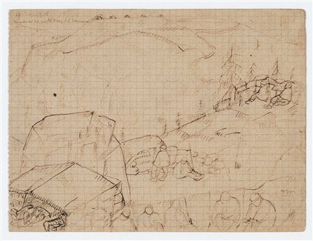 Ubaldo Oppi, Dinanzi al ponte sul Saronno, 1915