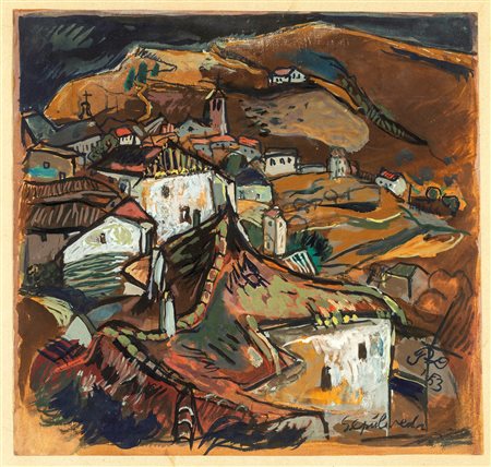 Pittore del XX secolo, Veduta di Sepulveda, 