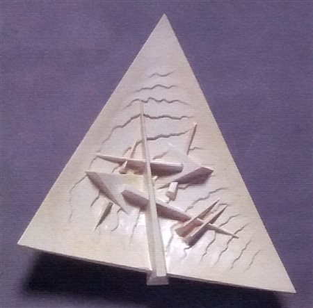 POMODORO ARNALDO Morciano di Romagna (Rm) 1926 Piatto triangolare 2003 Gres...