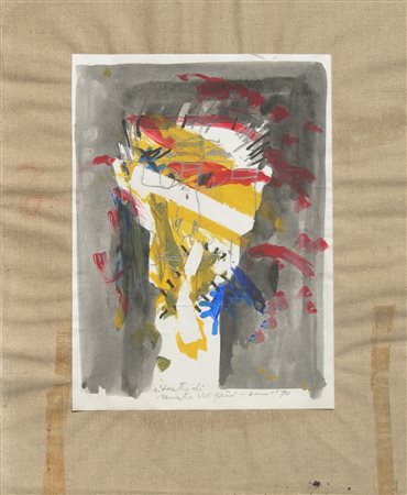 VOLPINI RENATO Napoli (Na) 1934 Autoritratto 1990 Collage di carta su tela...