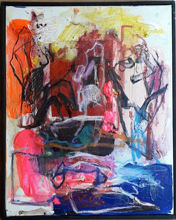 MOISO GIORGIO Montenotte (Savona) 1942 Trama 2011 Olio su tela 50,00x40,00