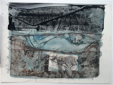 BARATELLA PAOLO Bologna (Bo) 1935 Senza titolo 1962 Mista su carta...