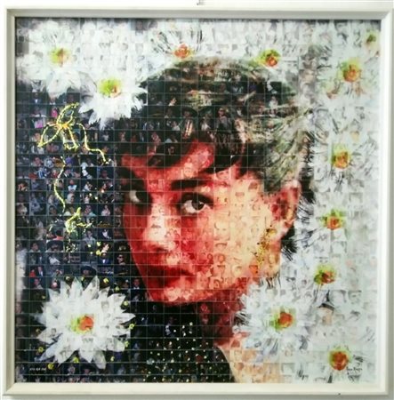 MURGIA MARIA Ossi (Ss) 1935 Omaggio a Audrey Hepburn 2018 Fotomosaico...