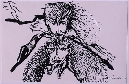 BRINDISI REMO Roma (Roma) 1918 Senza titolo 1985 China su carta 14,00x20,00