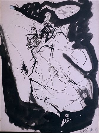 MINGUZZI LUCIANO Bologna (Bo) 1930 Studio per figura (San Paolo) 1970 Mista...