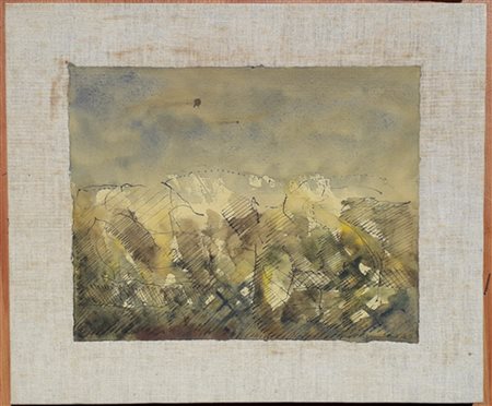 LAVAGNINO PIER LUIGI Chiavari (Ge) 1933 Senza titolo 1980 Mista su carta...