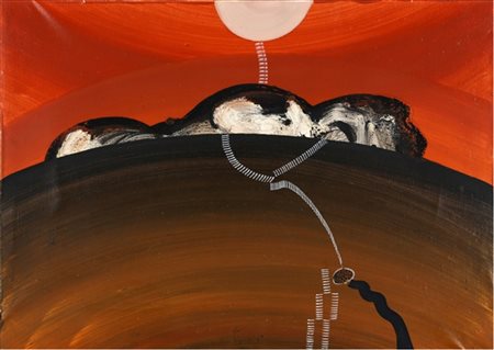 DANGELO SERGIO Milano (MI) 1932 The Cember 1961 Olio su tela 50,00x70,00