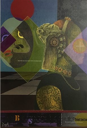 FERGOLA SERGIO Napoli (Na) 1936 Batista 1995 Olio su tela 70,00x50,00