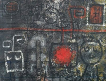 FERGOLA SERGIO Napoli (Na) 1936 Elegia 1959 Olio su tela 93,00x122,00