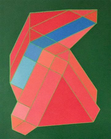 PERILLI ACHILLE Roma (Roma) 1927 La striscia azzurra 2006 Tecnica mista su...