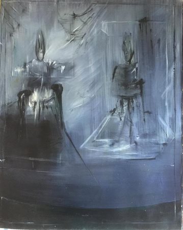 ADAMI VALERIO Bologna (Bo) 1935 La duplicità dei casi 1957 Olio su tela...