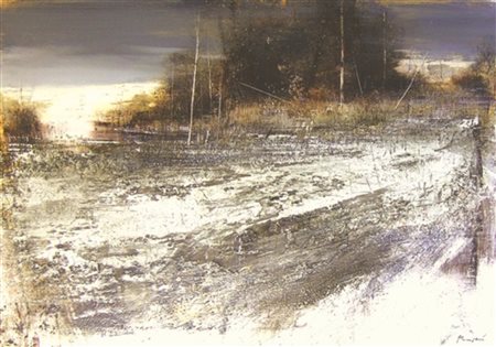 PEDRETTI ANTONIO Gavirate (Va) 1950 Bianco lombardo Olio su tela 70,00x100,00...