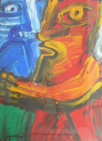 LINDSTROM BENGT Sundsvall (Svezia) 1925 Figure Mista su cartoncino...