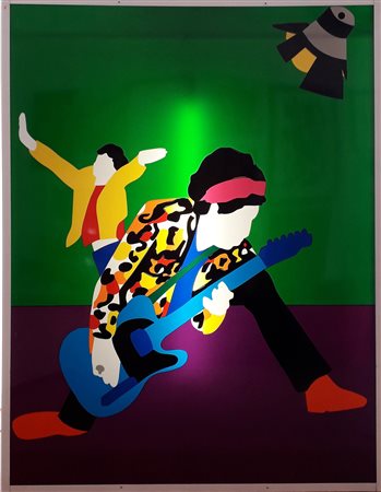 LODOLA MARCO Pavia (Pv) 1955 Rolling Stones Perspex+neon 200,00x155,00x15,00...