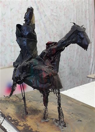 TRECCANI ERNESTO Milano (Mi) 1920 Don Chisciotte 1980 Scultura in metallo...