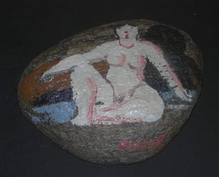 FIUME SALVATORE Comiso (Rg) 1915 Nudo di donna 1976 Olio su pietra...