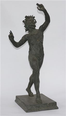 Copia da "Il satiro danzante della Casa del Fauno di Pompei" Scultura in bronzo