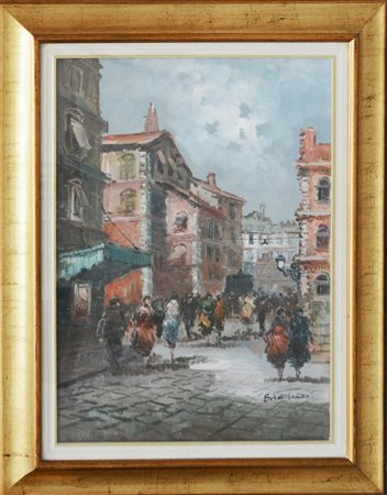 Ettore Verdesi "Paesaggio" olio su tela (cm 50x70) Firmato in basso a destra. In