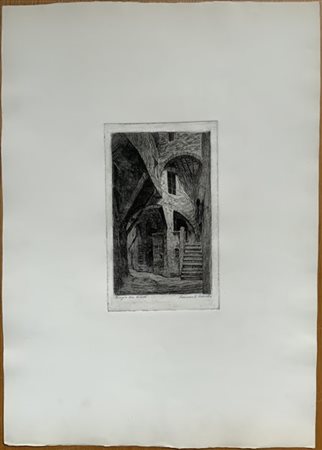 Benvenuto Disertori "Perugia, via Ritorta" 1912-1914
acquaforte
(lastra cm 29,7x