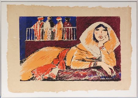 Salvatore Fiume "Senza titolo" 
litografia
cm 49x69
firmata e numerata 97/125 in